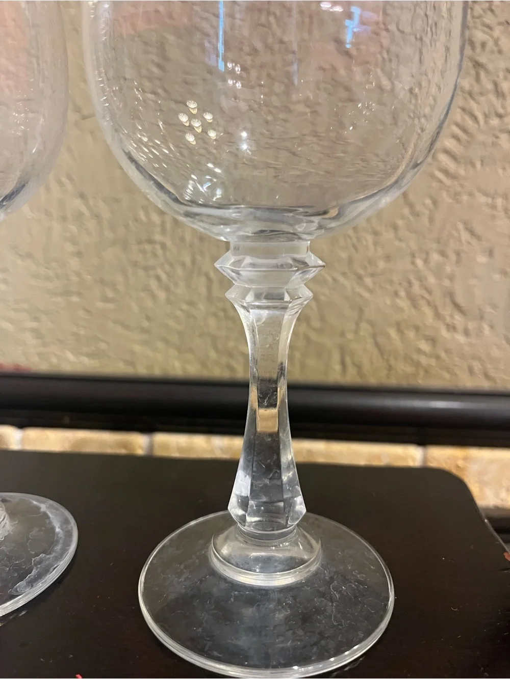 Set of (2) Vintage Wine Glasses